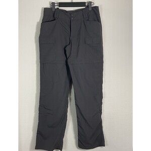 Womens North Face Convertible Pants Shorts  Zip Off Hiking Walk Size 8 Gray